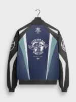 Kith Roy Racing Nylon Bomber Jacket back design view showing rear stitching and racing nylon detail