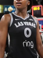 High-performance Las Vegas Aces Jackie Young Black Jersey.