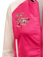 L'infiltrée Maxime Varsity Jacket design view showing stitching pattern and construction detail