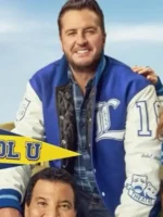 Luke Bryan American Idol 2026 Varsity Jacket view look showing full design and clean fit