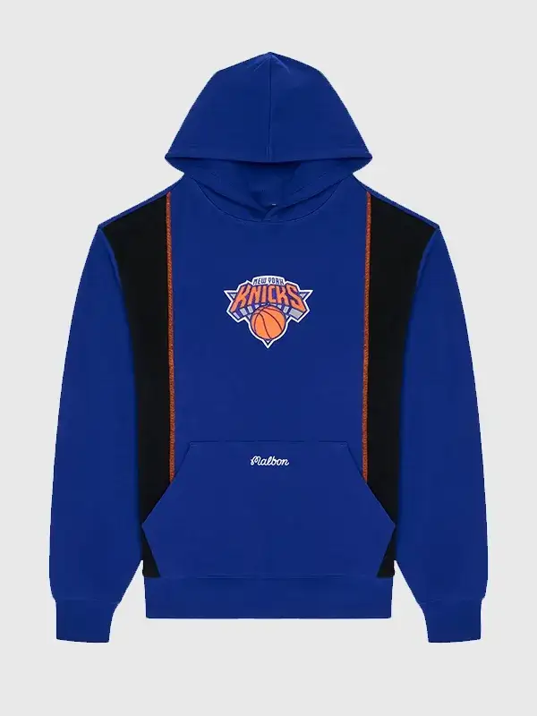 Malbon x Knicks Borough Hoodie Front View Front view of the classic Malbon x Knicks Borough Hoodie.
