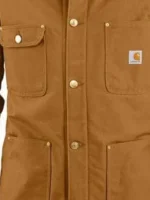 Man on Fire S01 John Creasy Cotton Jacket button look showing button detail and front finish