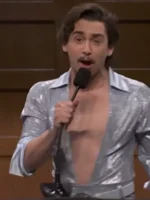 A detailed focus on the heavy-duty fastening and secure zip system of the Marcello Hernandez Sequin Jumpsuit.