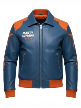 Marty Supreme Classic Bomber Jacket front view showing clean zipper design and sharp bomber fit