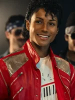 Lifestyle front angle of the Michael Jaafar Jackson Beat It Jacket.