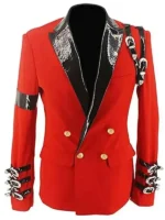 Michael Jackson Award Ceremony Red Blazer Front View