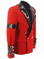 Michael Jackson Award Ceremony Red Blazer Side View