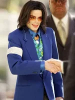 Michael Jackson Courtside Blue Blazer Side Look