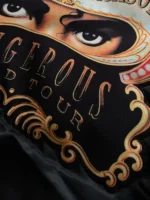 A focused look at the unique patterns and metallic accents on the Michael Jackson Dangerous Tour Jacket.