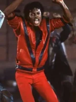 Michael Jackson Red Thriller Jacket Closure View