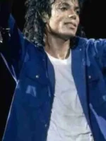 Michael Jackson Singer Blue Jacket Closure View
