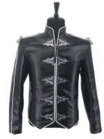 Michael Jackson V8 Black Leather Jacket Front Look