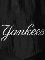 Detailed design view of the NY Yankees Blackout Anorak Hooded Jacket.