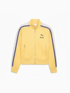 A front view of the NYC Flagship Womens Track Jacket featuring a premium athletic design with a full zip closure.