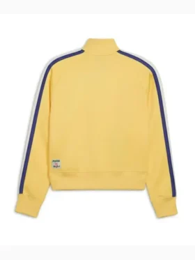 The back profile of the NYC Flagship Womens Track Jacket showing the clean finish and breathable design.