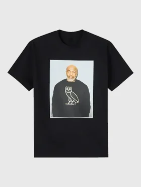 The front profile of the OVO Tyson OG Photo T-Shirt showcasing the centered graphic and clean crew neck.