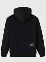 Rear profile of the OVO Tyson Tattoo OG Hoodie showcasing its seamless construction and spacious hood.