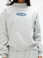 Direct front profile of the Parke Signature Patch Mockneck Sweatshirt.