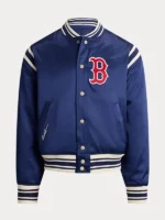 A stylish lifestyle look of the Polo Ralph Lauren Red Sox Jacket.