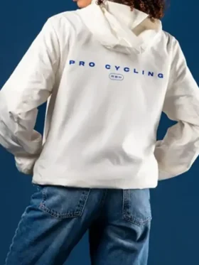 Rear perspective of the Red Bull BORA Hansgrohe Lifestyle Jacket.