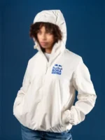 Front profile of the Red Bull BORA Hansgrohe Lifestyle Jacket.