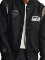 Seahawks Parade Varsity Jacket Closure View