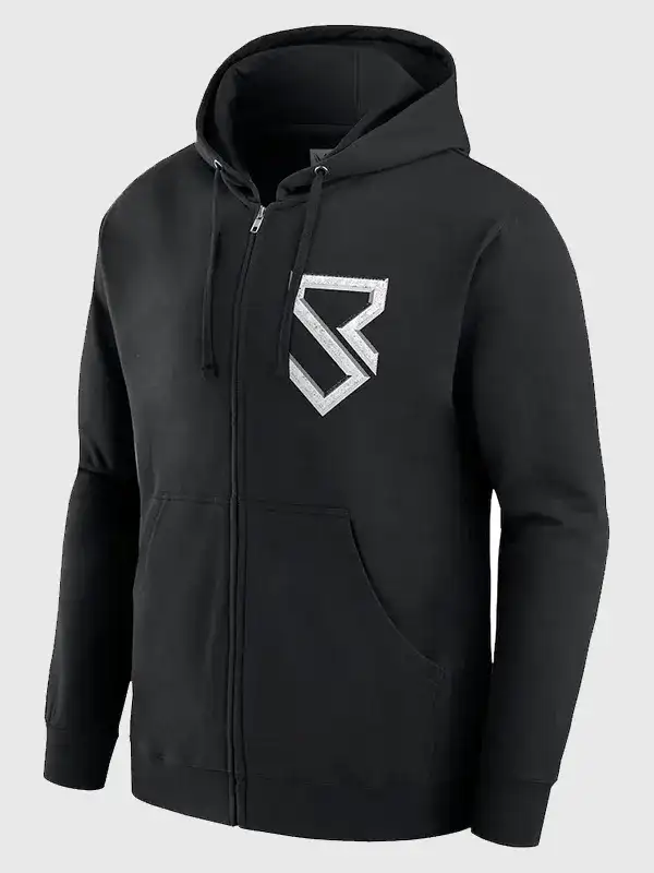 Seth Rollins Burn It Down Hoodie Front View Direct front profile of the Seth Rollins Burn It Down Hoodie.