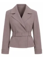 A stylish lifestyle look of the Steffy Forrester Grey Jacket.