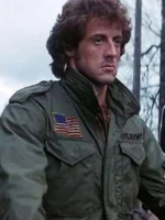 Macro shot of the Sylvester Stallone M65 Field Jacket material.