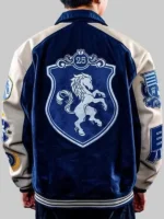 Team Liquid 2025 Letterman jacket back view showing rear shape, smooth finish, and clean design