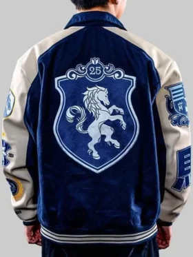Team Liquid 2025 Letterman jacket back view showing rear shape, smooth finish, and clean design