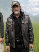 The Dog Stars Josh Brolin Leather Jacket front view showing full silhouette and leather finish