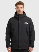 The North Face x Sky High Farm Rain Jacket front view showing the front design, fit, and detail