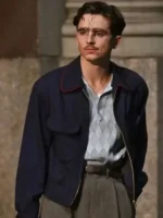 Timothée Chalamet Marty Supreme Cotton Jacket front view showing clean design and sharp fit