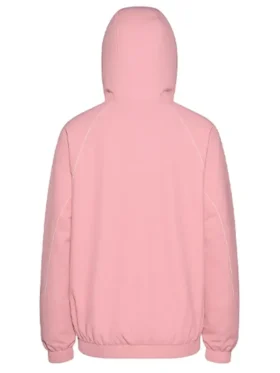 Timothee Chalamet Marty Supreme Pink Jacket back view showing rear shape and clean finish
