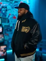 Front view of the classic Toronto Jays Anniversary Varsity Jacket.