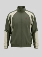 A full lifestyle display of the Undefeated Jordan Stephen Curry Jacket showcasing its bold athletic aesthetic.