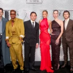 The Beauty FX cast at the official photocall featuring Ashton Kutcher, Anthony Ramos, Jeremy Pope, Rebecca Hall, Evan Peters and Isabella Rossellini