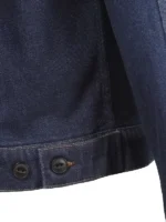 Adjustable button tabs on the waist of the Triumph Jax denim jacket.