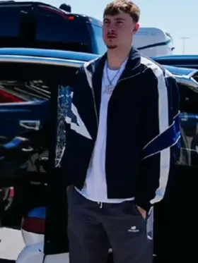 2026 Cup Series Cooper Flagg Jacket front view showing collar, closure, pockets, and jacket design