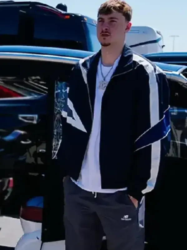 2026 Cup Series Cooper Flagg Jacket front view showing collar, closure, pockets, and jacket design