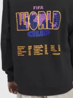 2026 FIFA World Cup Adidas Tour Hoodie back design showing rear graphic detail, hood, and fabric finish