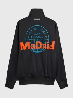 Adidas x Bad Bunny Madrid Track Jacket back view showing rear details, collar, and sporty jacket shape