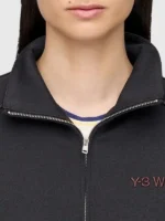 Adidas x Wales Bonner x Y-3 Black Track Jacket Close-Up View