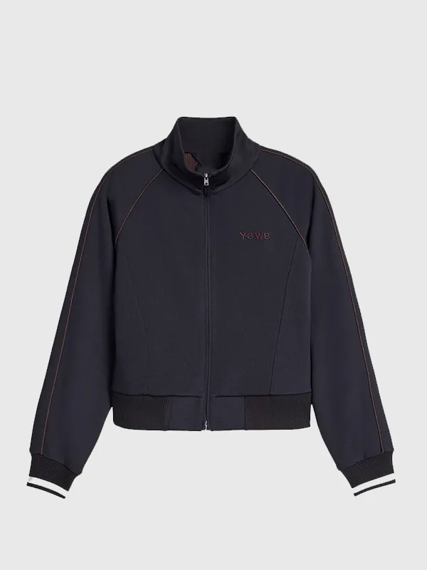 Adidas x Wales Bonner x Y-3 Black Track Jacket Front View