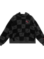 Anti Promo 99 Eyes Pullover Hoodie view look showing pullover style, hood shape, and relaxed fit