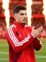 Arsenal FC 2627 Home Anthem Jacket side view showing sleeve shape, collar, and sporty jacket profile