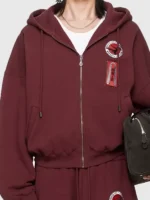 BRUCE LEE x LUU DAN Zip Hoodie front view showing zipper closure, hood, and front hoodie design