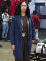 Boston Blue Lena Silver Blue Wool Coat front view