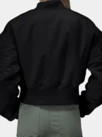 CROPPED MA-1 FLIGHT JACKET WOMENS BACK VIEW